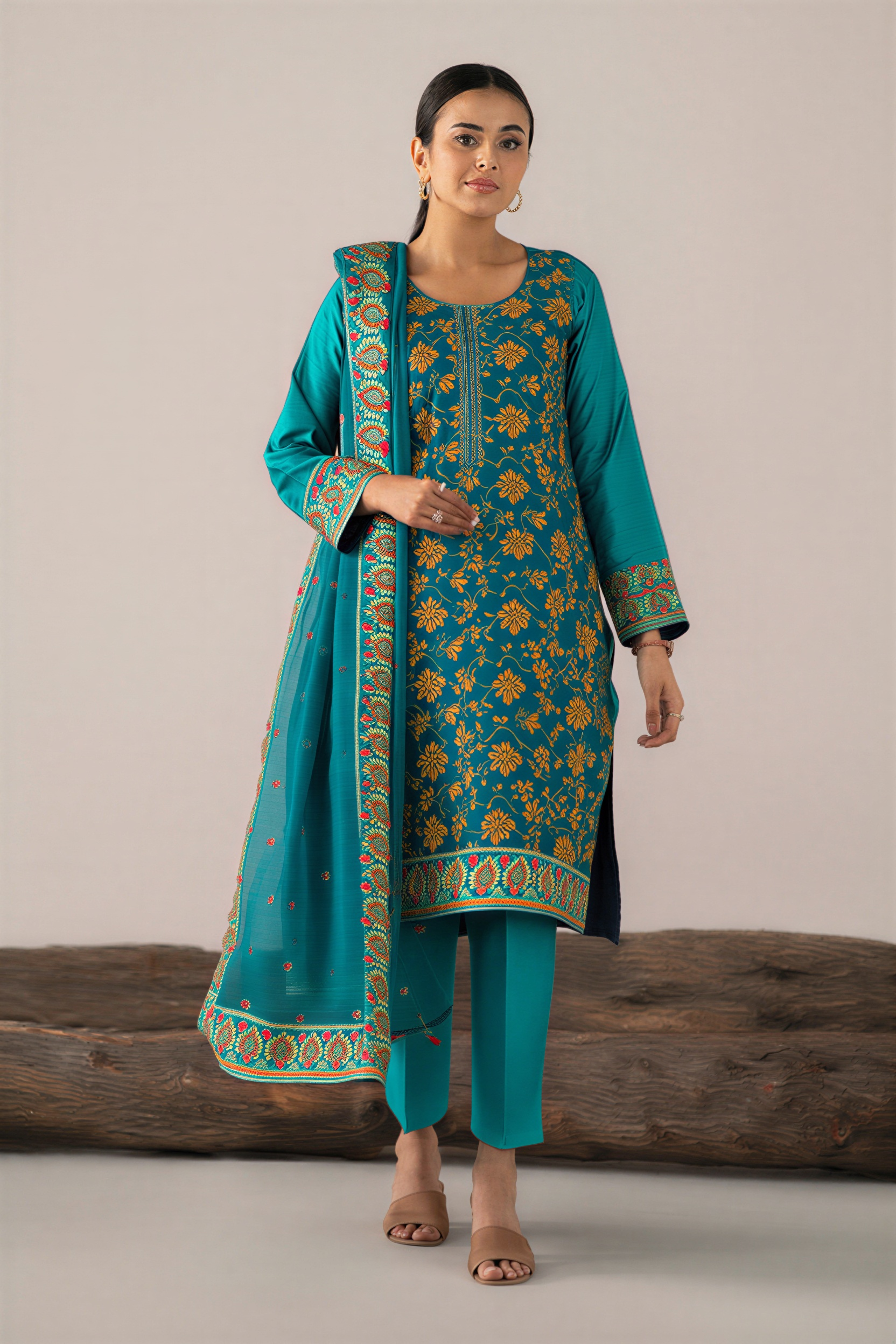 Winter Grace - Luxury Dhanak  3-Piece Suit
