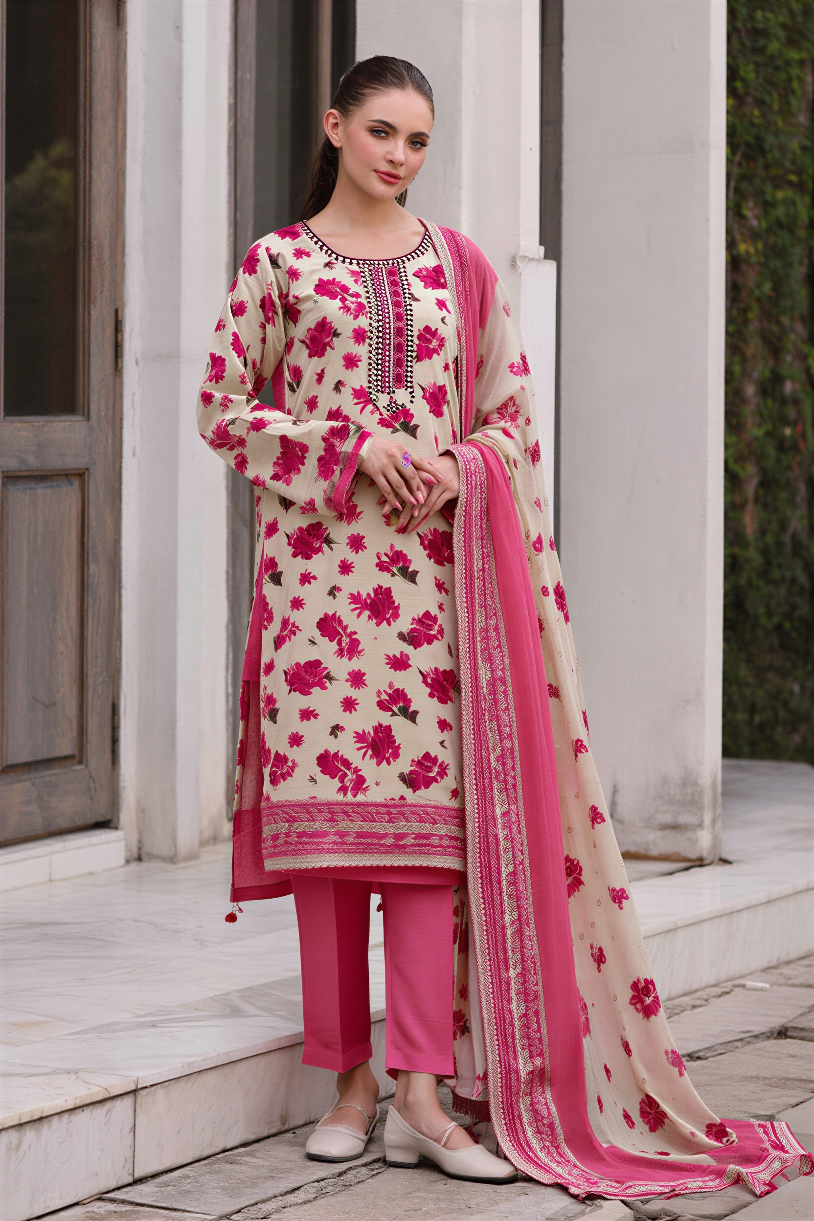 Winter Grace - Luxury Dhanak  3-Piece Suit