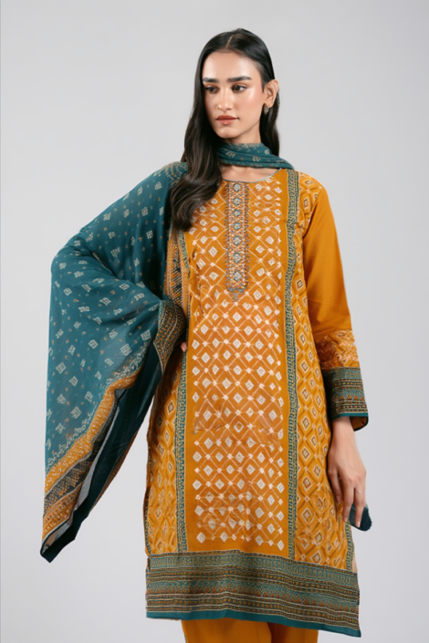 Elara Embroidered Lawn Set