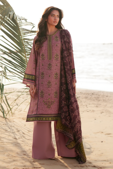 Elara Embroidered Lawn Set