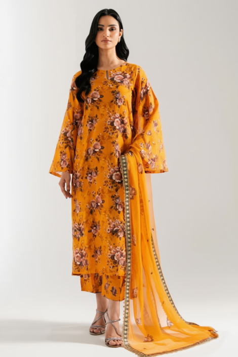 Golden Floral Outfit